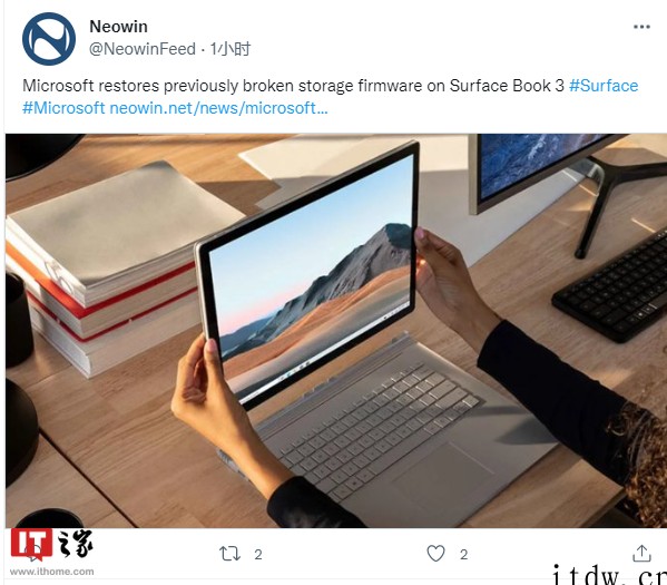 微软 Win11 笔记本 Surface Book 3 恢复