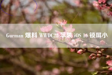 Gurman 爆料 WWDC22:苹果 iOS 16 锁屏小