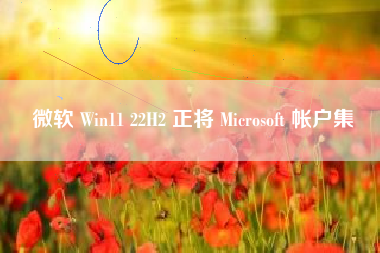 微软 Win11 22H2 正将 Microsoft 帐户集