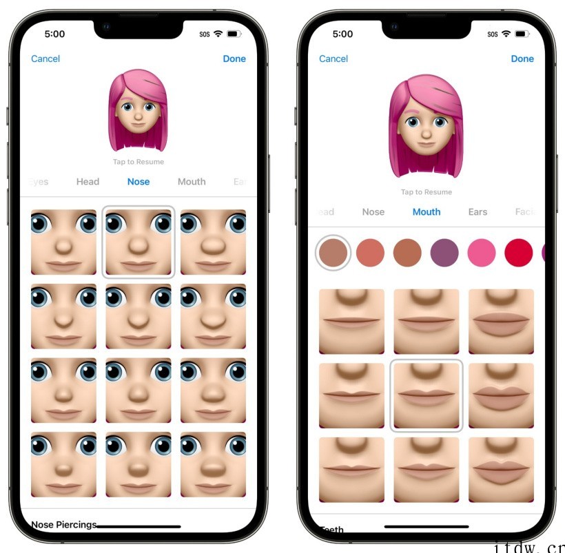 苹果 iOS 16 Memoji 拟我表情大更新:六种新贴纸