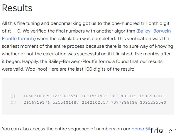 谷歌云再次打破圆周率计算纪录,达百万亿位