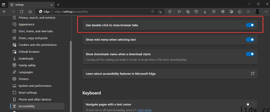 微软 Edge 浏览器终于要支持双击关闭标签页了