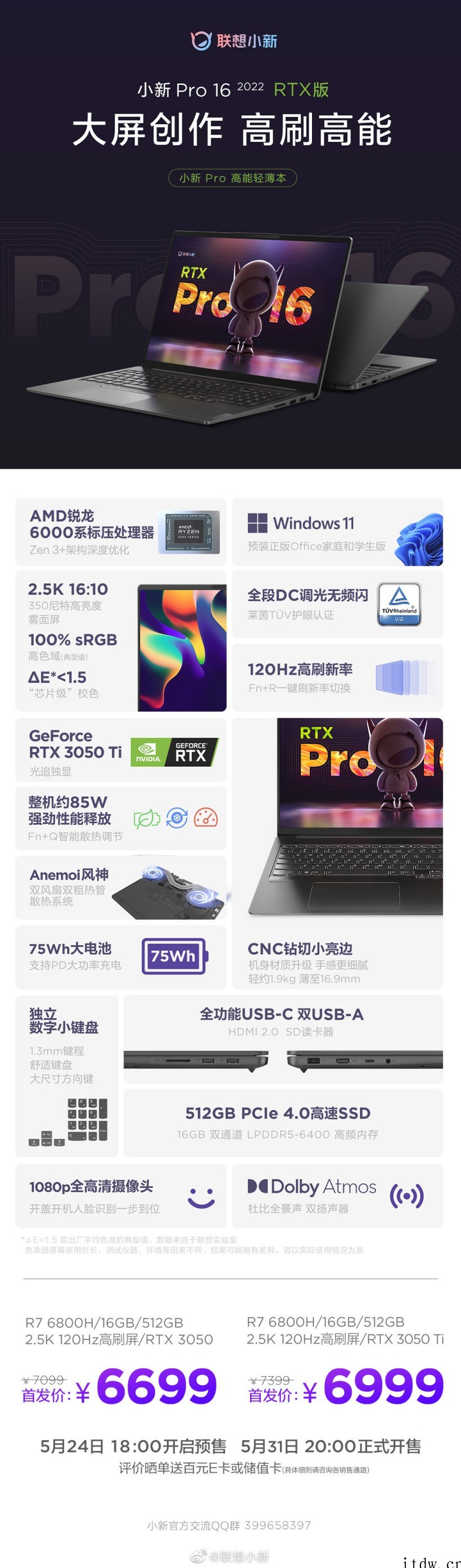 联想小新 Pro16 2022 锐龙 RTX 版支持显卡超频