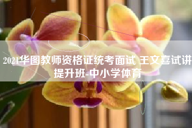 2021华图教师资格证统考面试 王文喜试讲提升班-中小学体育