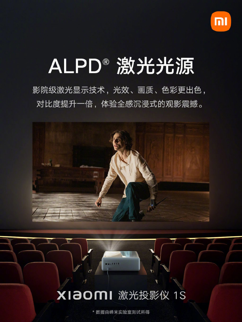 5699元,小米激光投影仪 1S 发布: ALPD 激光光源