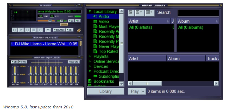 老牌音乐播放器 WinAmp 发布 5