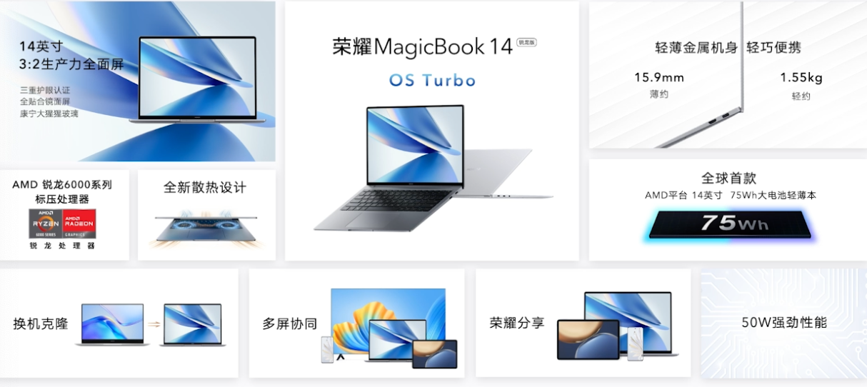 荣耀 MagicBook 14 锐龙版确认 8 月 4 日公