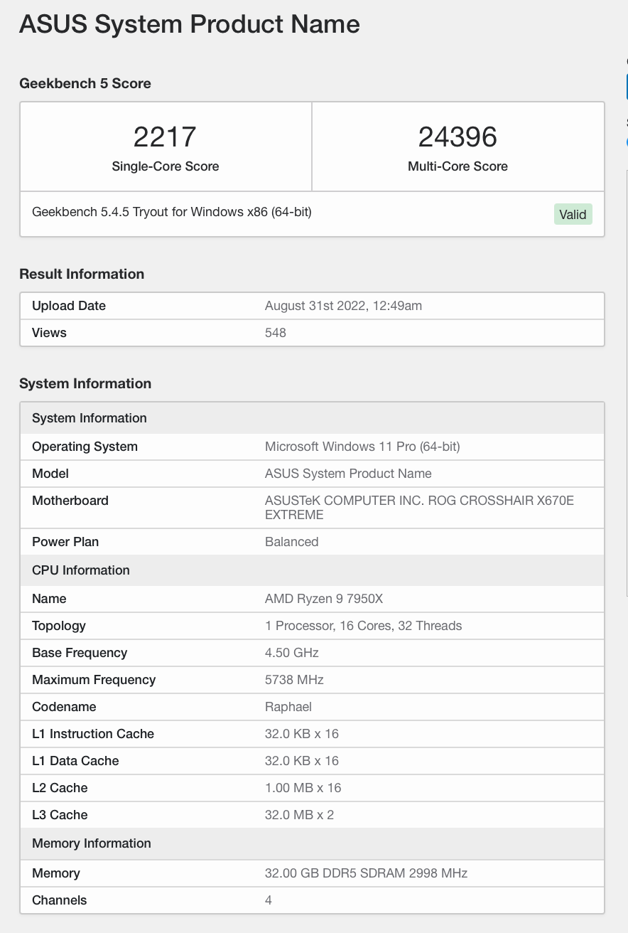 AMD 新款 R9 7950X 现身 Geekbench,单