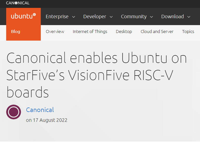 Ubuntu 成功运行在国内赛昉科技 VisionFive