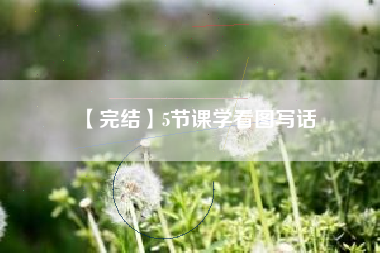 【完结】5节课学看图写话