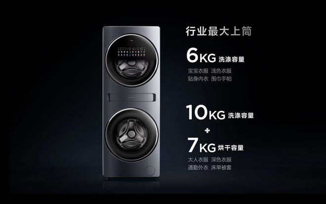 TCL 双子舱 Q10 洗衣机:16kg 洗涤容量,首发价