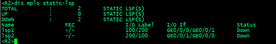 HCIE Routing&Switching之MPLS静态LSP配置