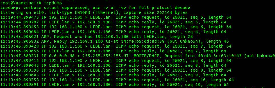 tcpdump(抓包分析命令详解)