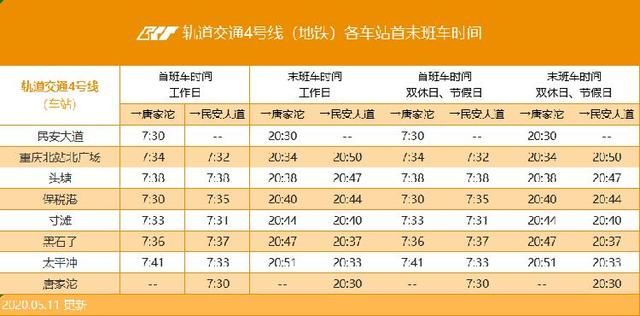 重庆轨道交通6号线时刻表(重庆轨道交通6号线路)