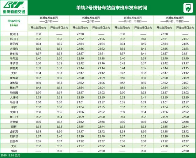 重庆轻轨收班时间1号线(重庆轻轨收班时间表)