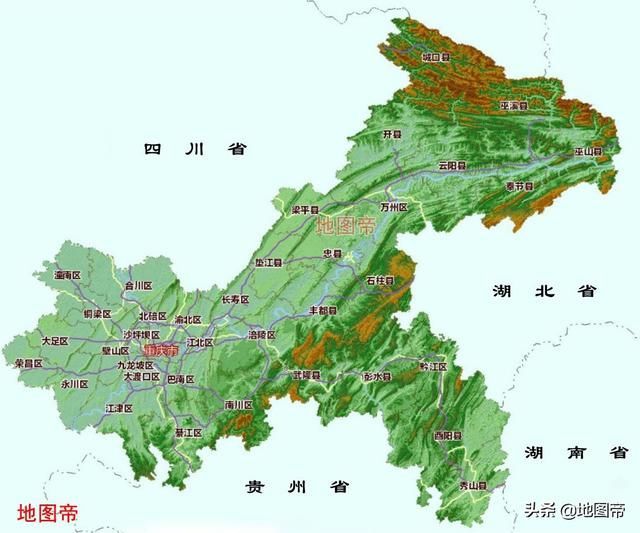 重庆市区行政地图(重庆市行政地图全图)