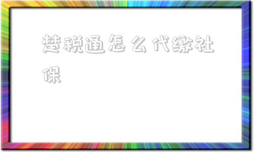 楚税通怎么代缴社保(代缴社保怎么做账)